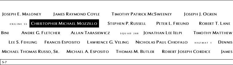 Panel S-7, South Pool, National September 11 Memorial