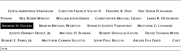 Panel N-46, North Pool, National September 11 Memorial