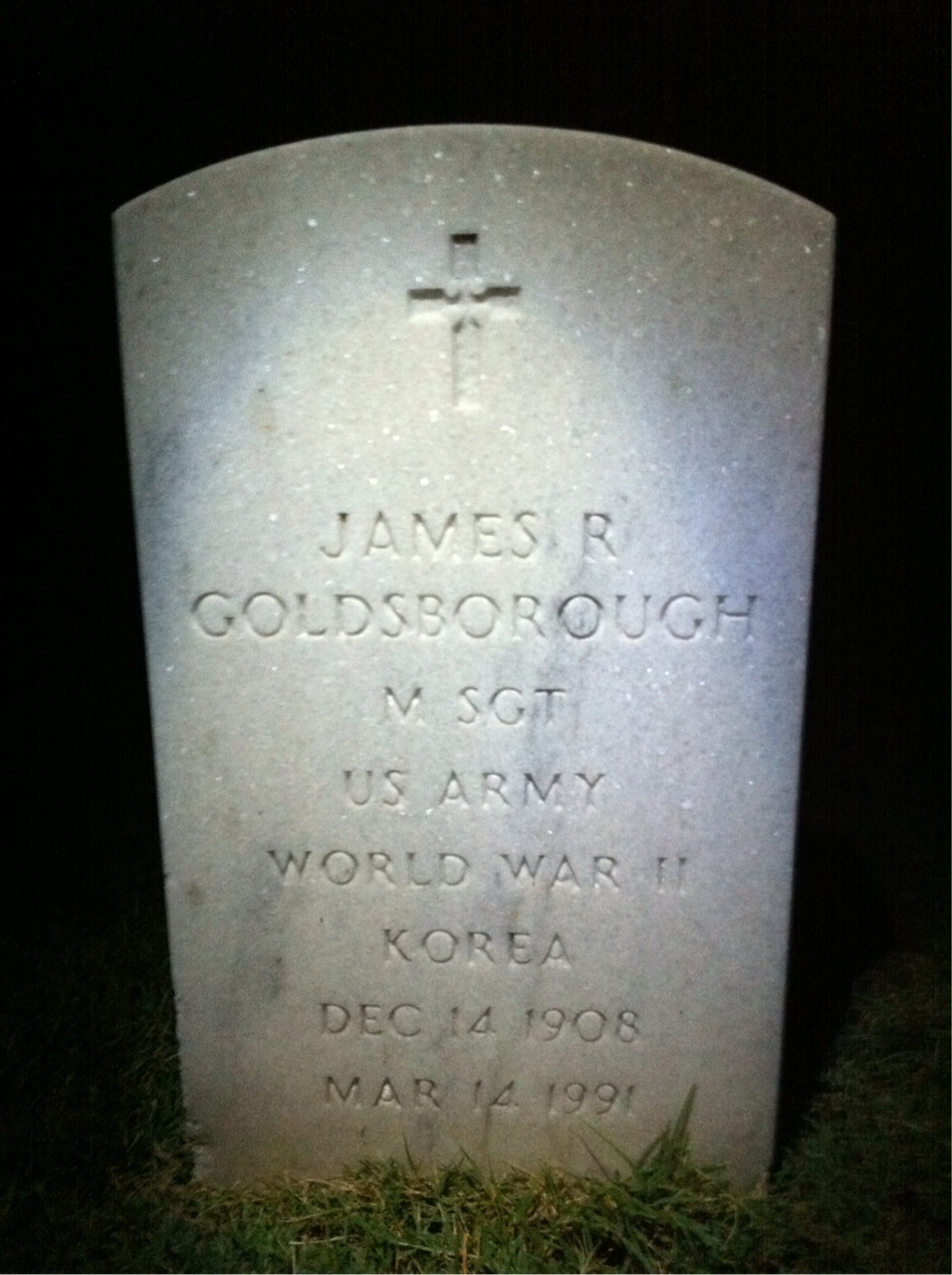 Headstone shared by 2 interments, including Nancy B Goldsborough
