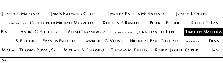 Panel S-7, South Pool, National September 11 Memorial