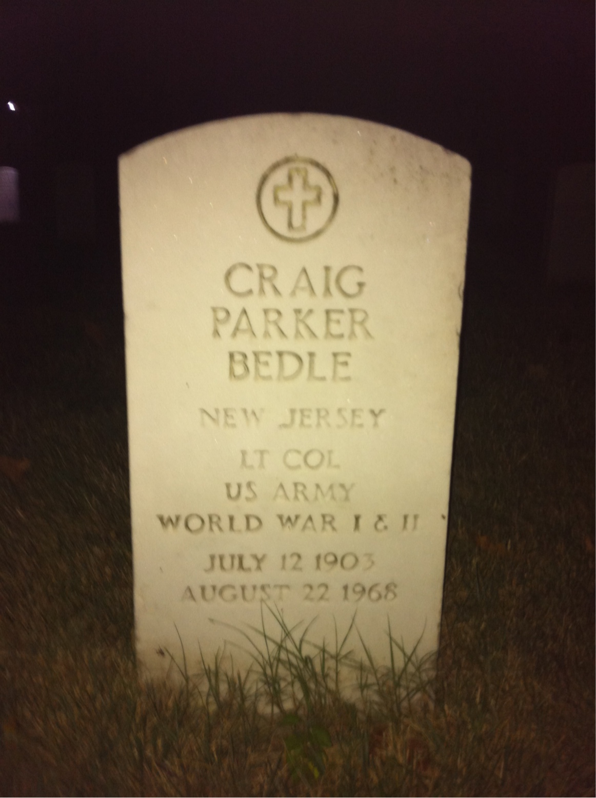 Headstone of Craig P Bedle