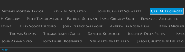 Panel N-40, North Pool, National September 11 Memorial