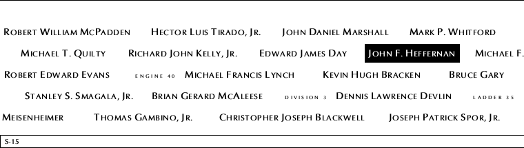 Panel S-15, South Pool, National September 11 Memorial