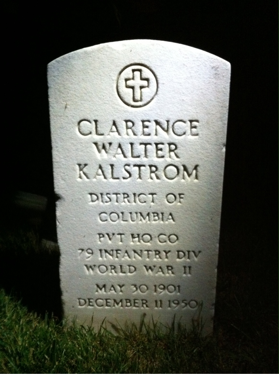 Headstone shared by 2 interments, including Lena B Kalstrom