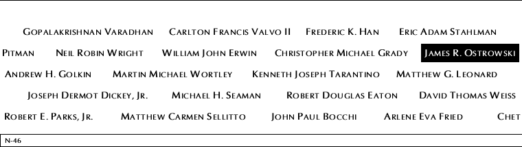 Panel N-46, North Pool, National September 11 Memorial