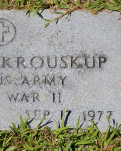 Headstone of Walter Dickey Krouskup
