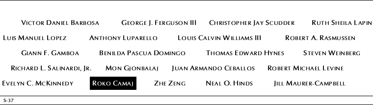 Panel S-37, South Pool, National September 11 Memorial