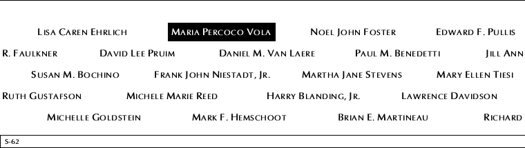 Panel S-62, South Pool, National September 11 Memorial