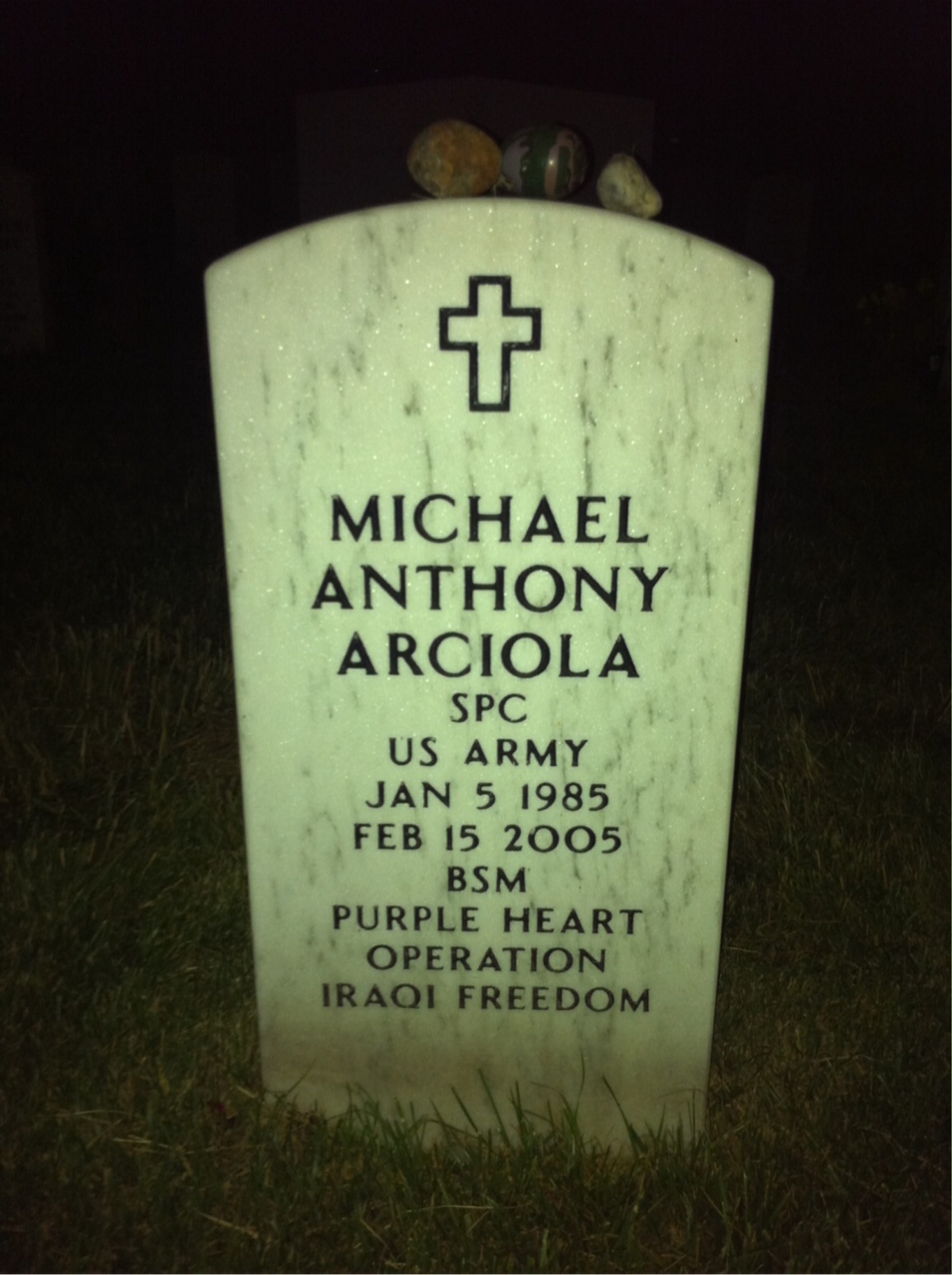 Headstone of Michael Anthony Arciola