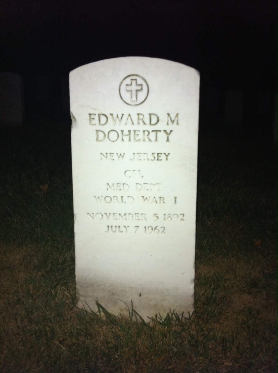 Headstone of Edward M Doherty