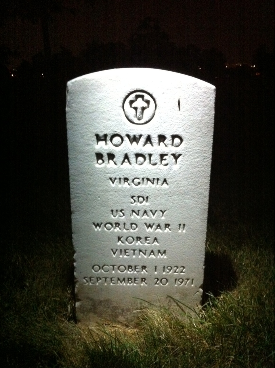 Headstone shared by 2 interments, including Mercelia Thompson Bradley