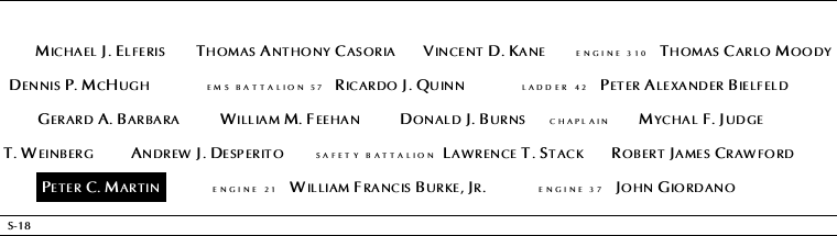 Panel S-18, South Pool, National September 11 Memorial