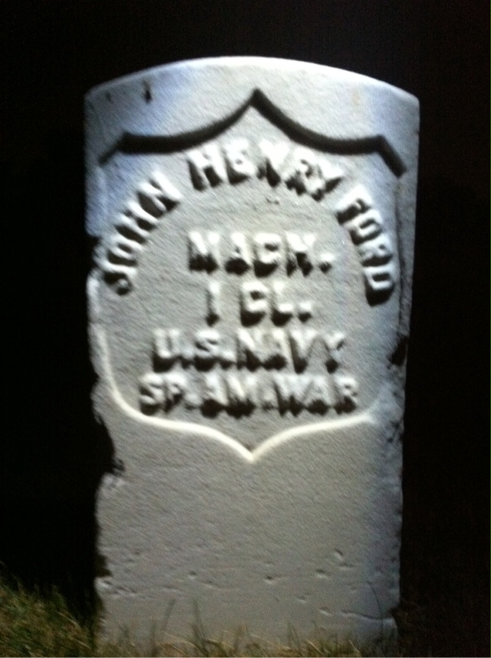 Headstone of John H Ford