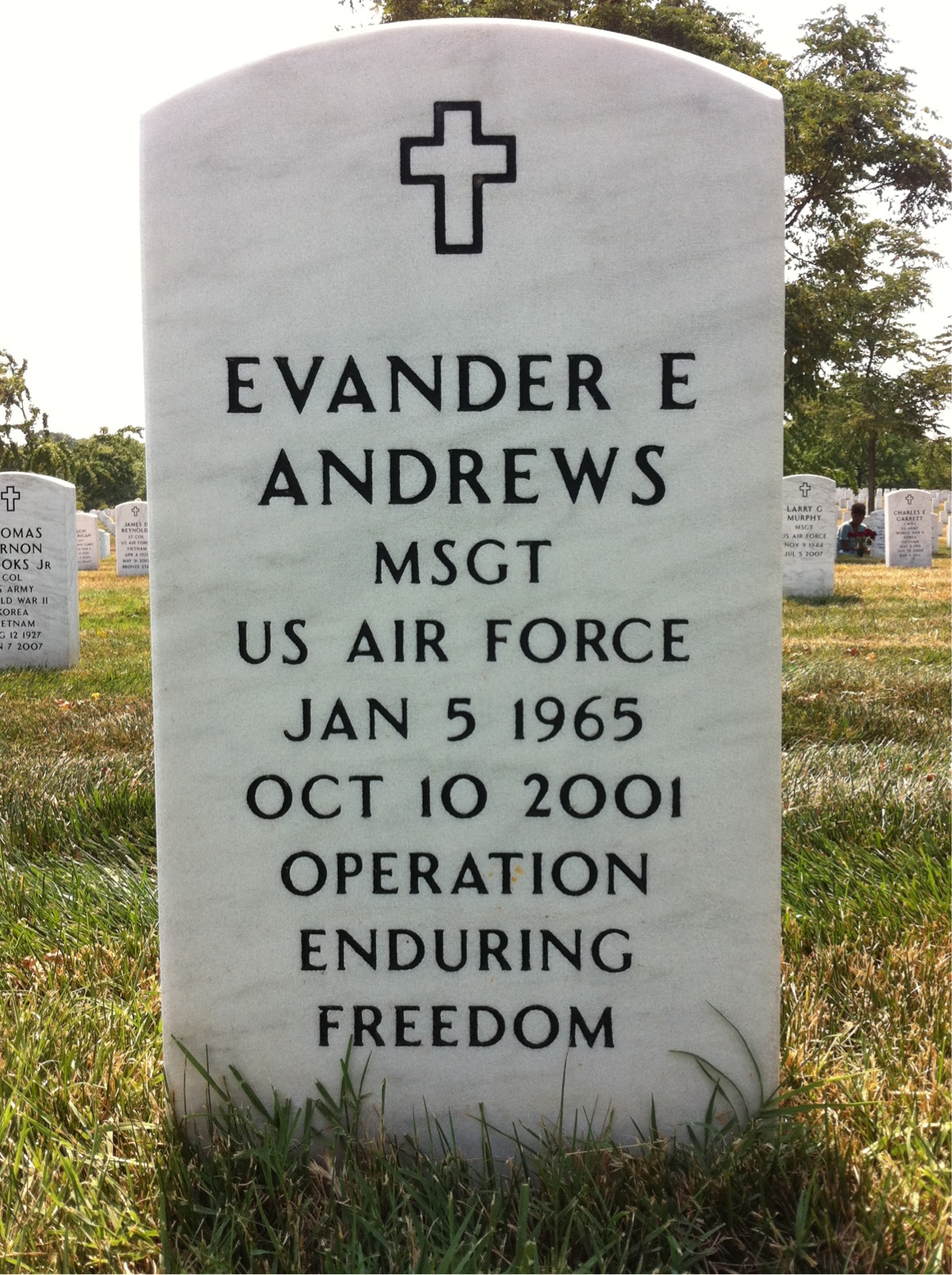 Headstone of Evander Earl Andrews