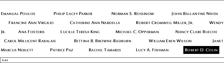 Panel S-61, South Pool, National September 11 Memorial