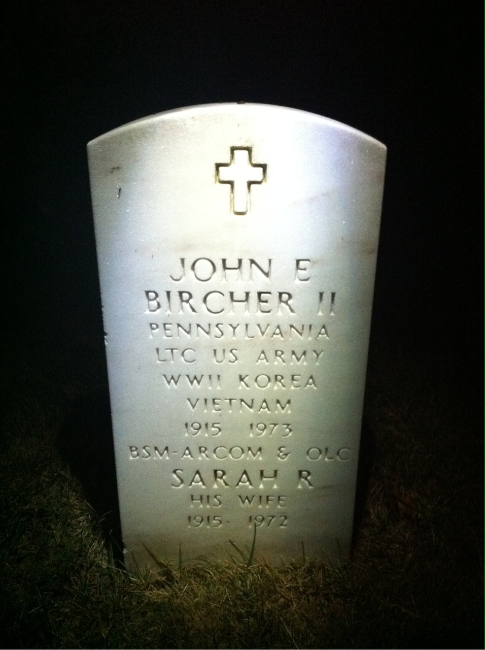 Headstone shared by 3 interments, including Jeffrey R Bircher