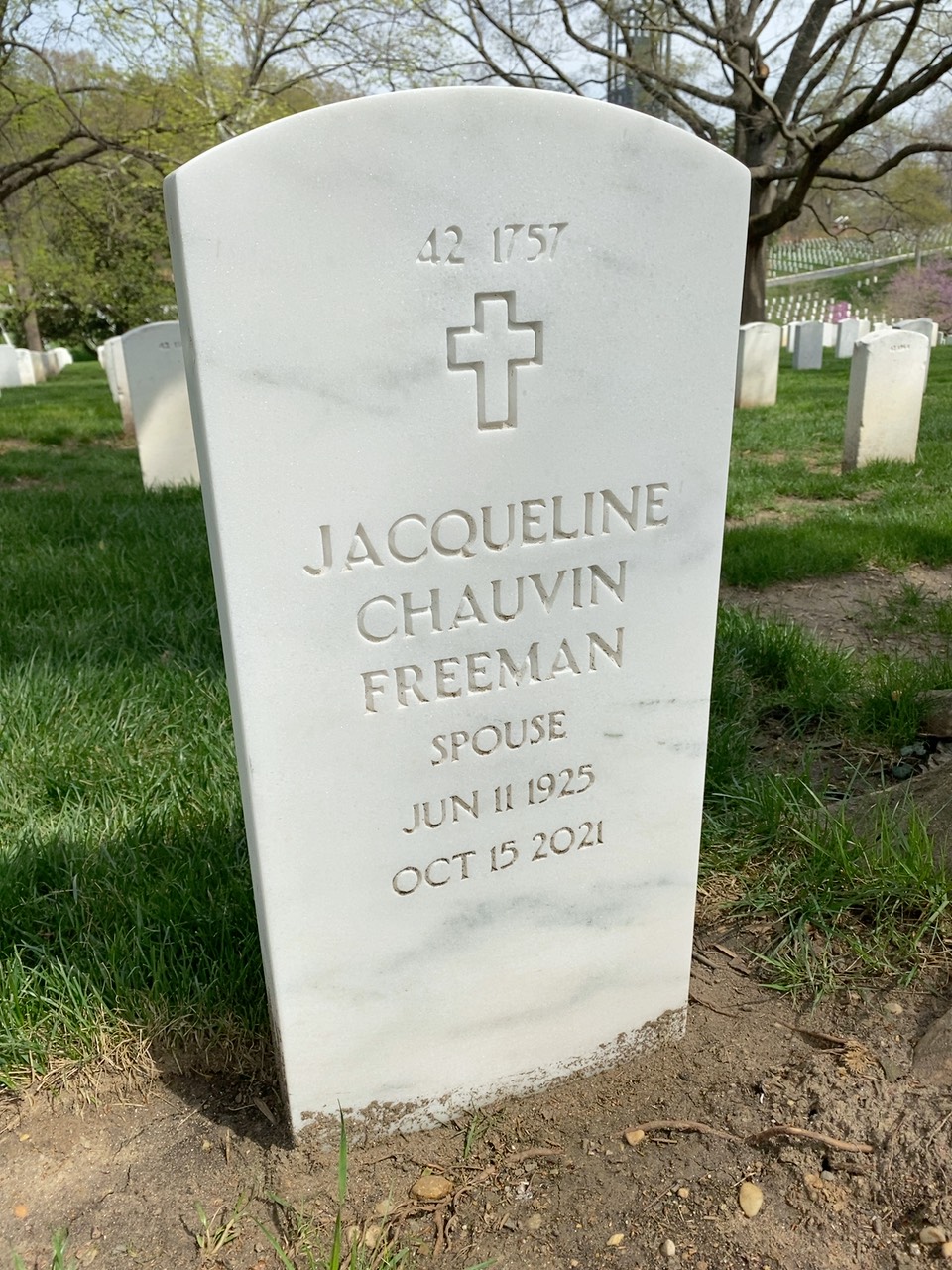 Headstone shared by 2 interments, including Walter Charles Freeman