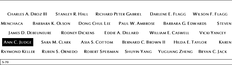 Panel S-70, South Pool, National September 11 Memorial