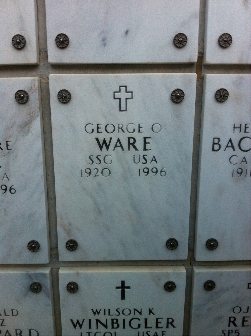 Headstone of George O Ware