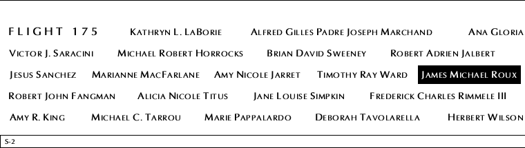 Panel S-2, South Pool, National September 11 Memorial