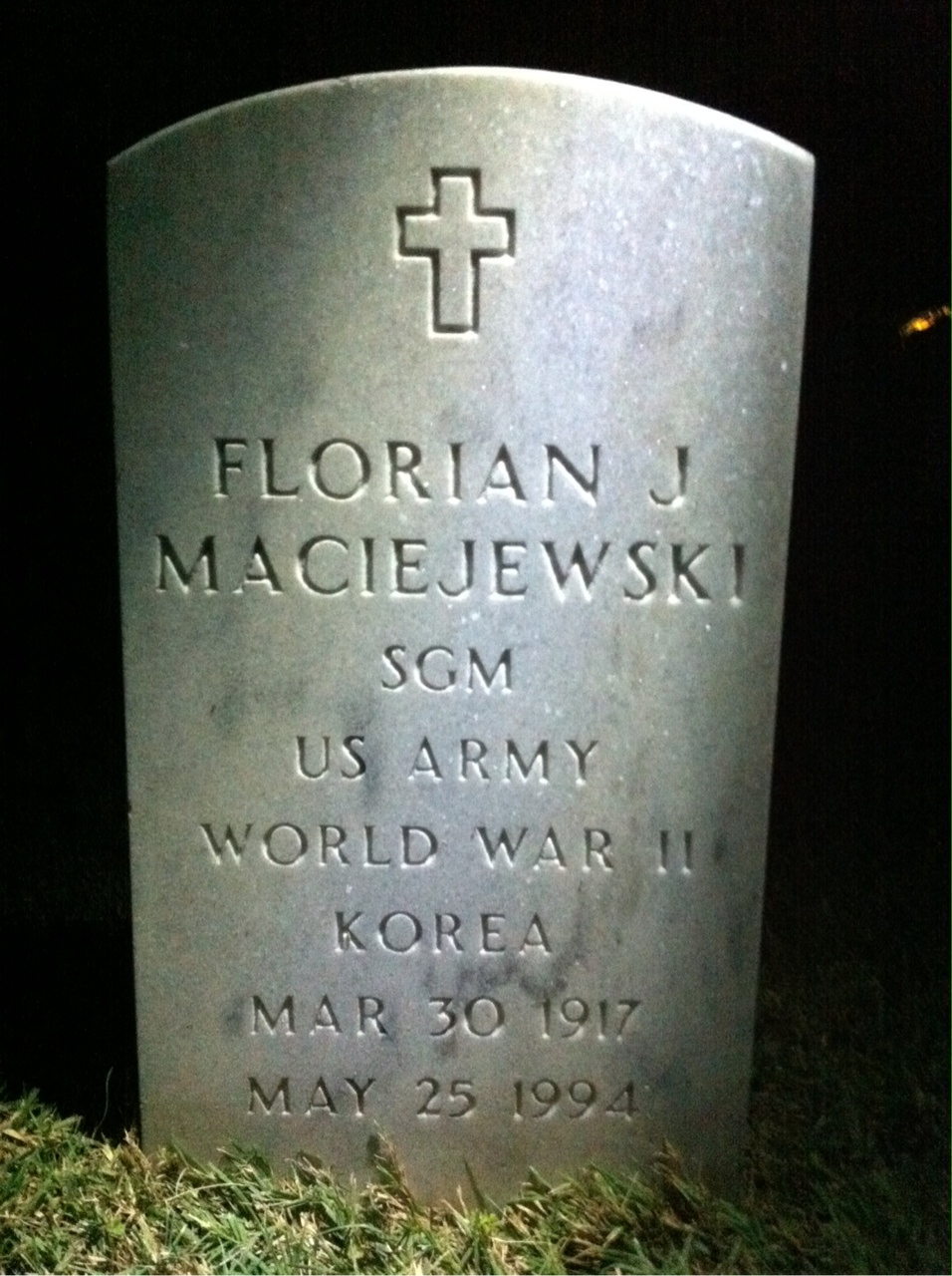 Headstone of Florian Joseph Maciejewski