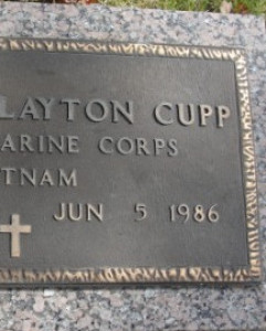 Headstone of Randall Clayton Cupp