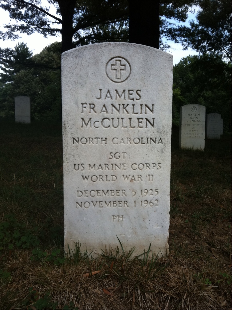 Headstone of James F McCullen