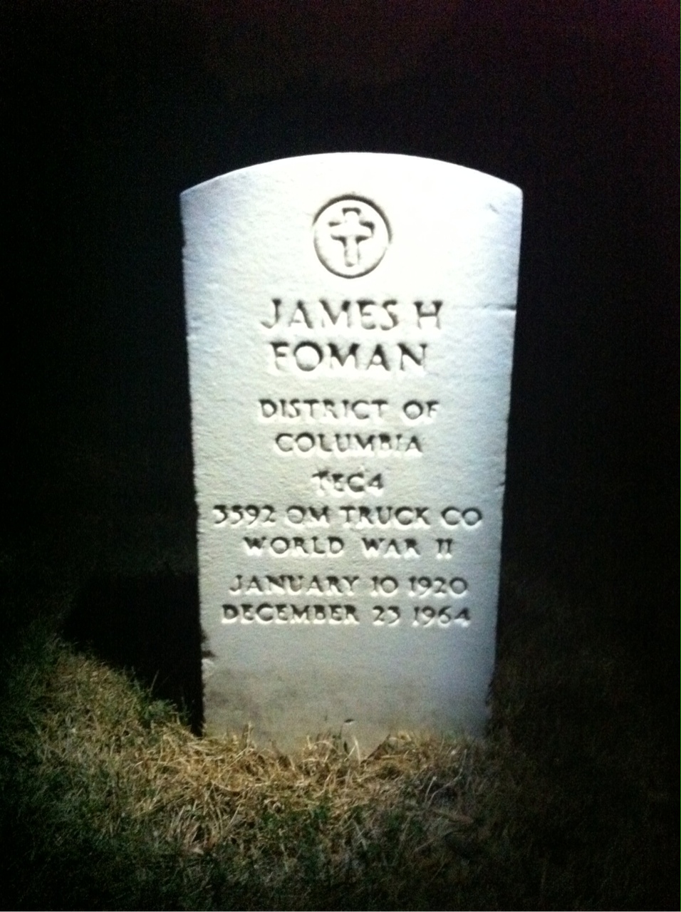 Headstone of James H Foman