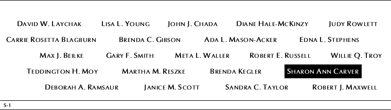 Panel S-1, South Pool, National September 11 Memorial