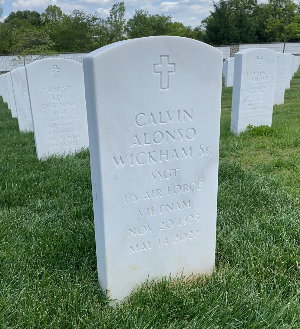 Headstone of Calvin Alonso Wickham Sr.