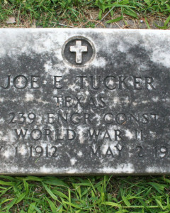 Headstone of Joe E. Tucker