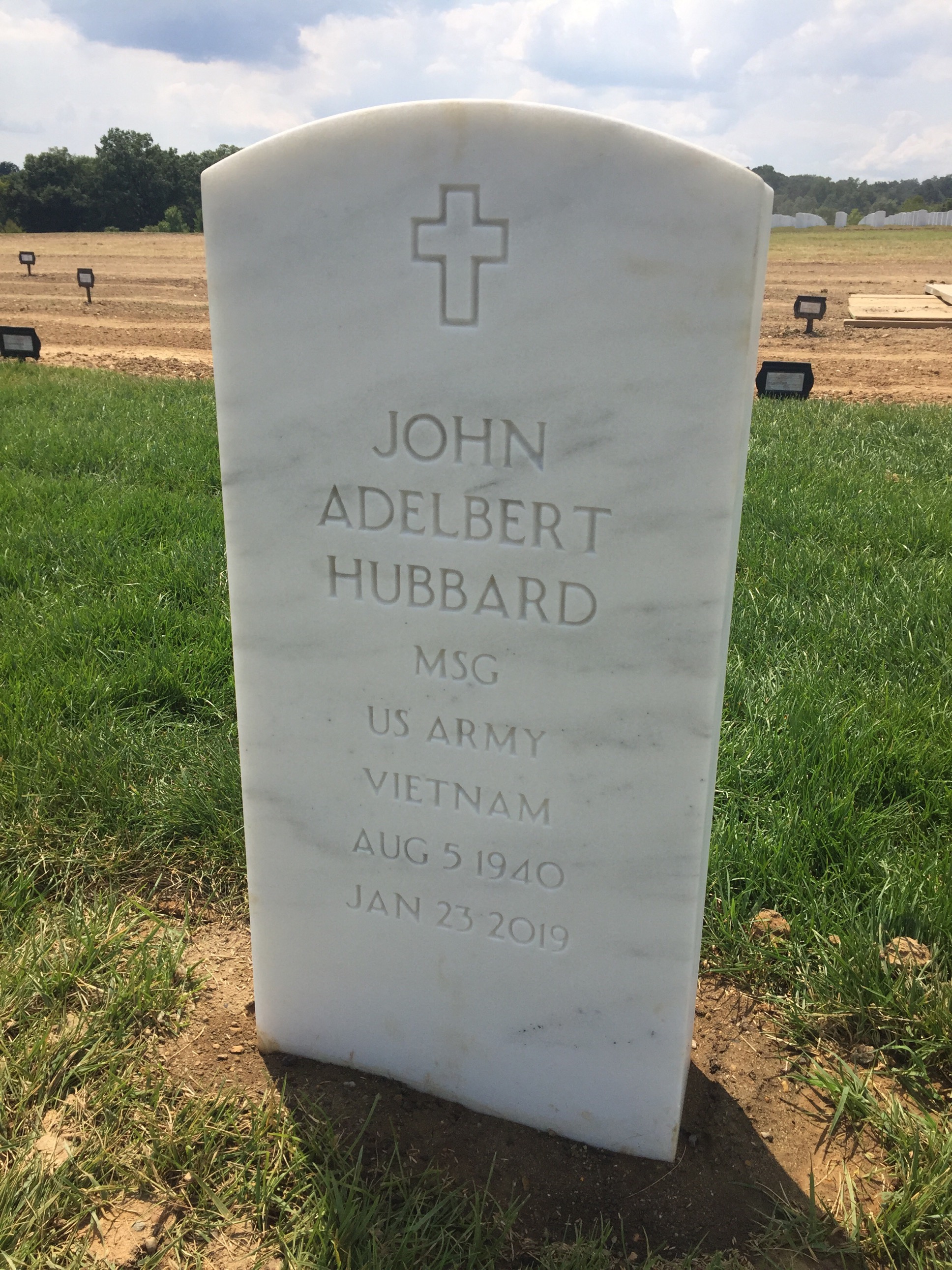 Headstone of John Adelbert Hubbard