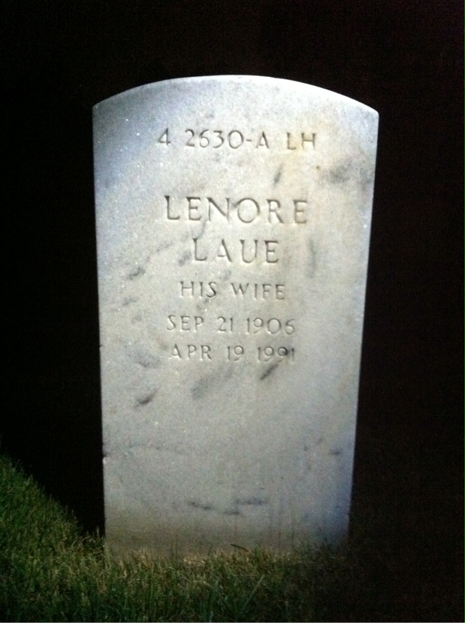 Headstone shared by 2 interments, including Leo J Vincelette