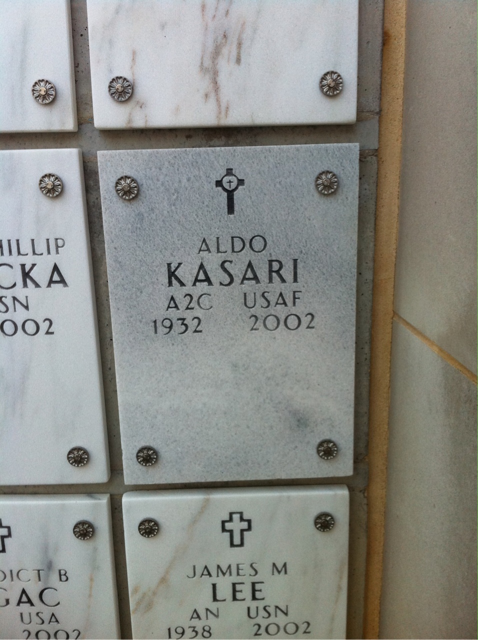 Headstone of Aldo Kasari