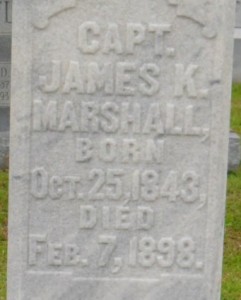 Headstone of James K. Marshall