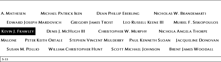 Panel S-33, South Pool, National September 11 Memorial