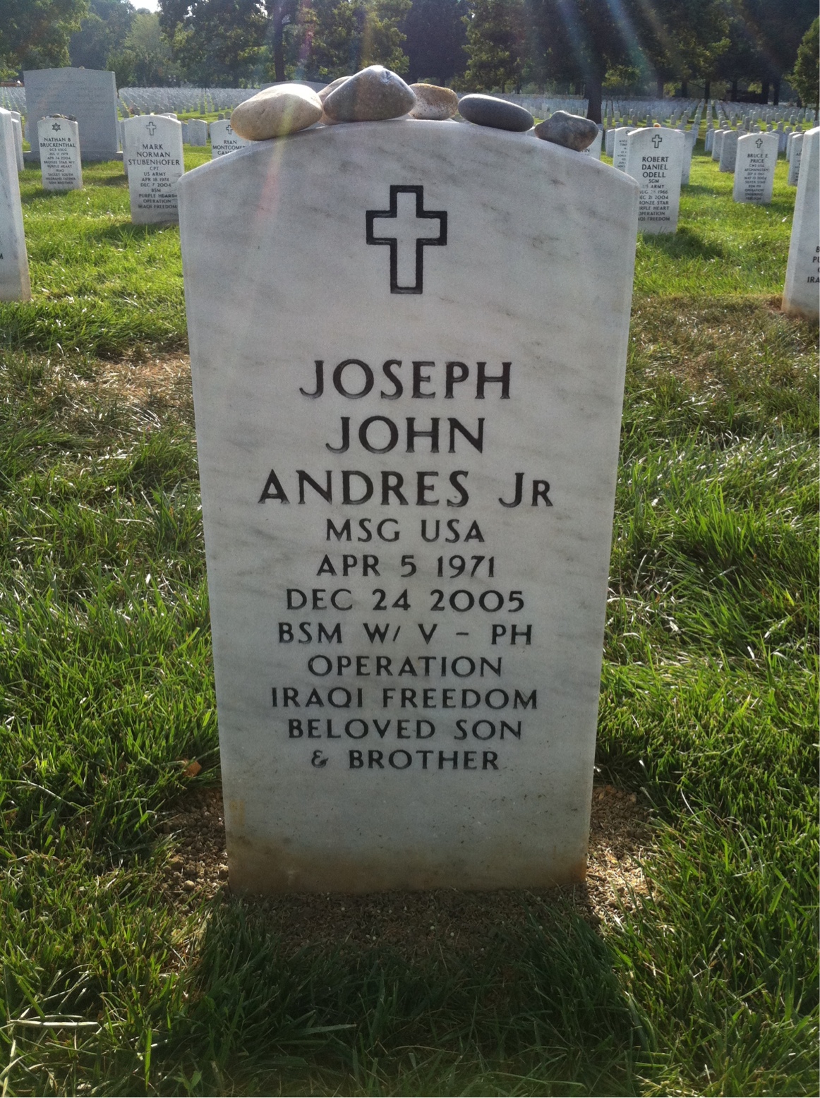 Headstone of Joseph John Andres Jr.