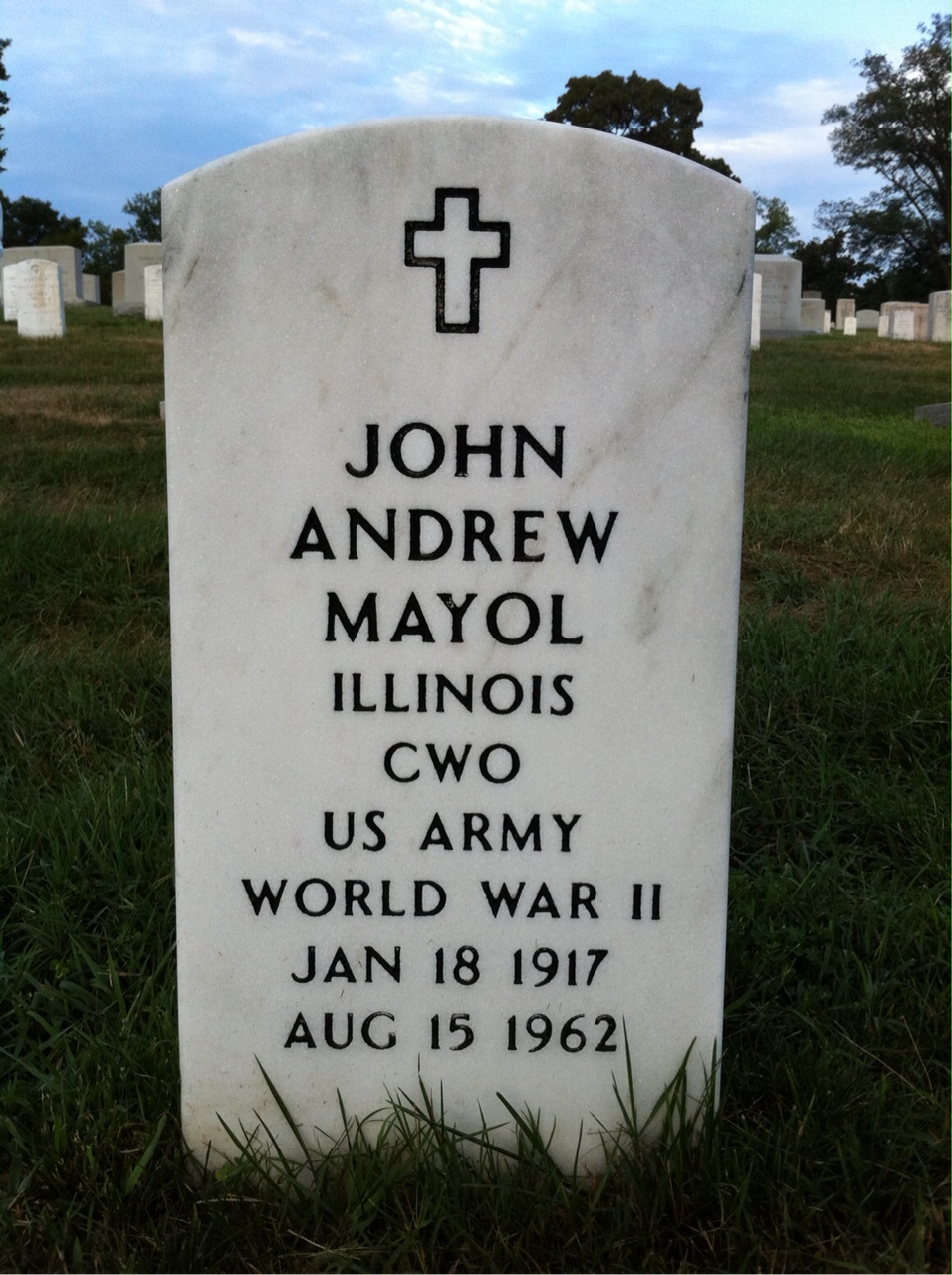 Headstone of John A Mayol