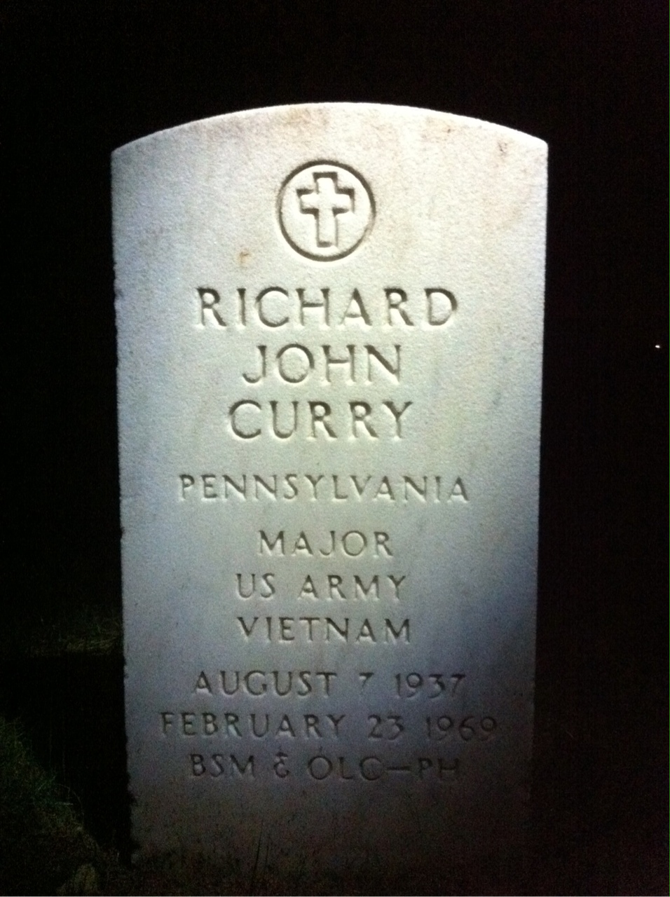 Headstone of Richard John Curry
