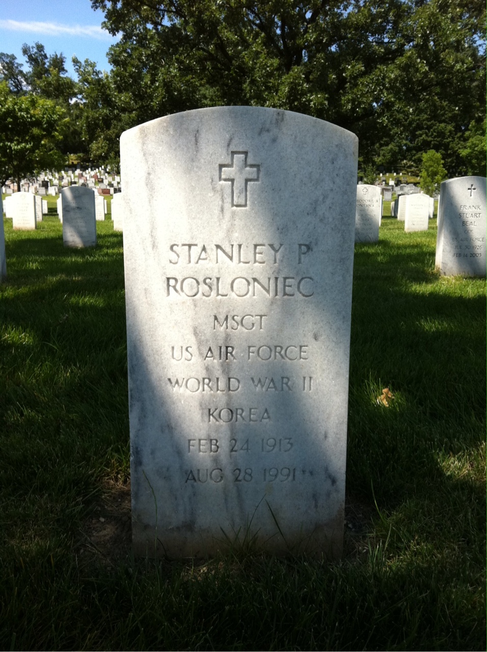 Headstone of Stanley Peter Rosloniec