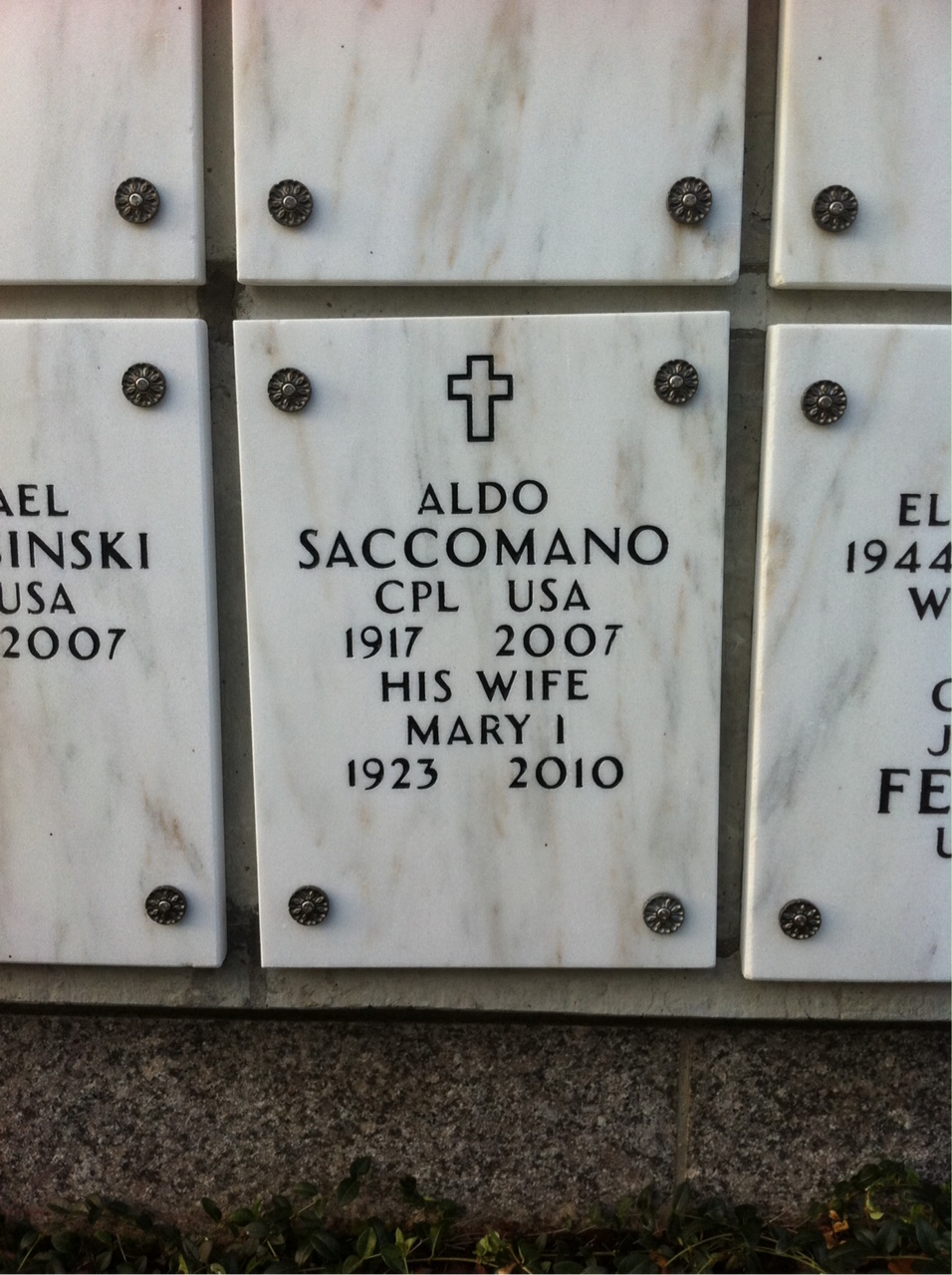 Headstone of Aldo Saccomano