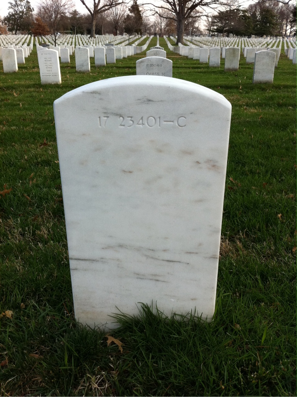 Headstone of William I Horner