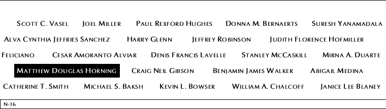 Panel N-16, North Pool, National September 11 Memorial