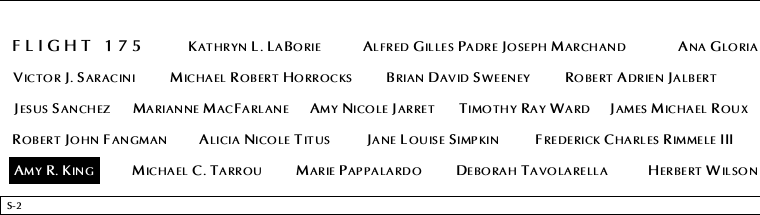 Panel S-2, South Pool, National September 11 Memorial