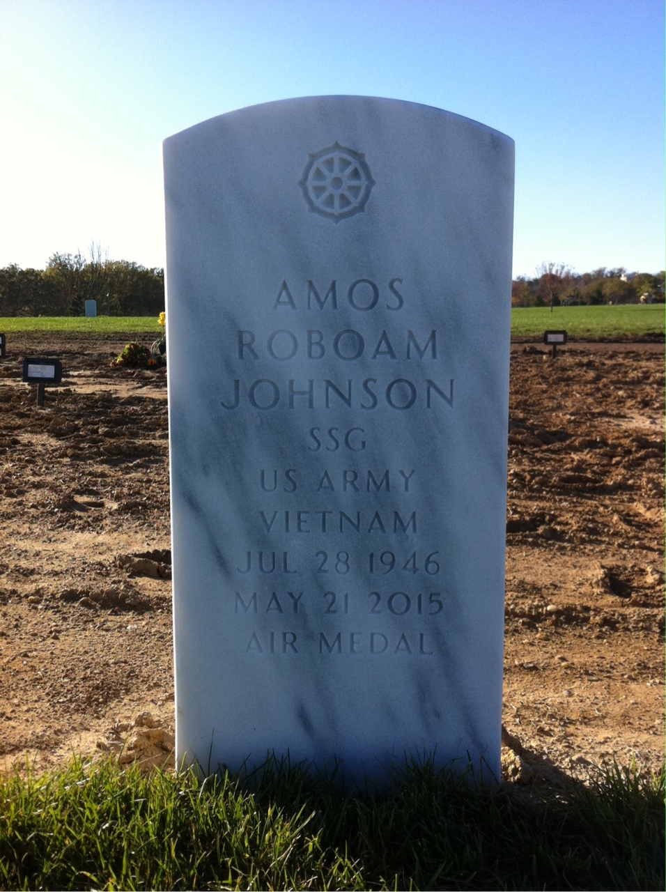 Headstone of Amos Roboam Johnson