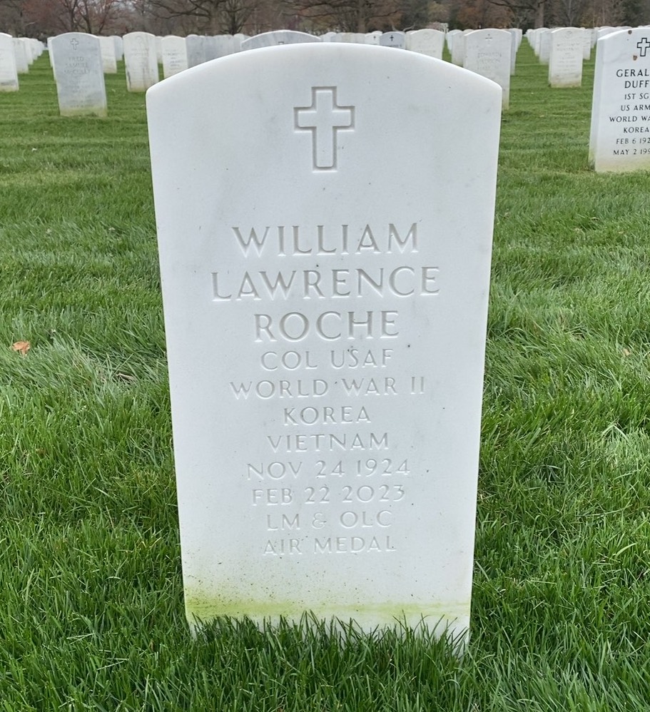 Headstone shared by 2 interments, including William Lawrence Roche