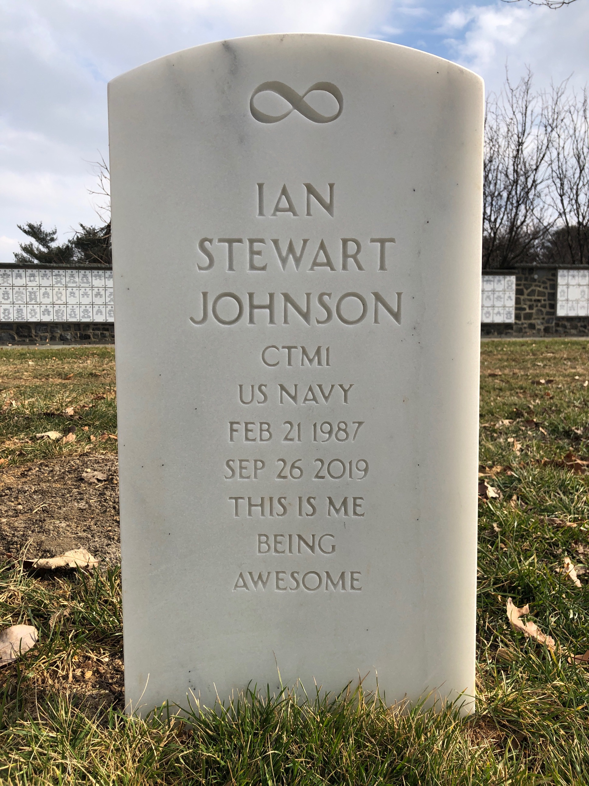 Headstone of Ian Stewart Johnson