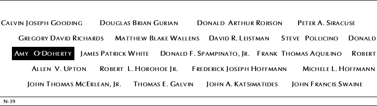 Panel N-39, North Pool, National September 11 Memorial