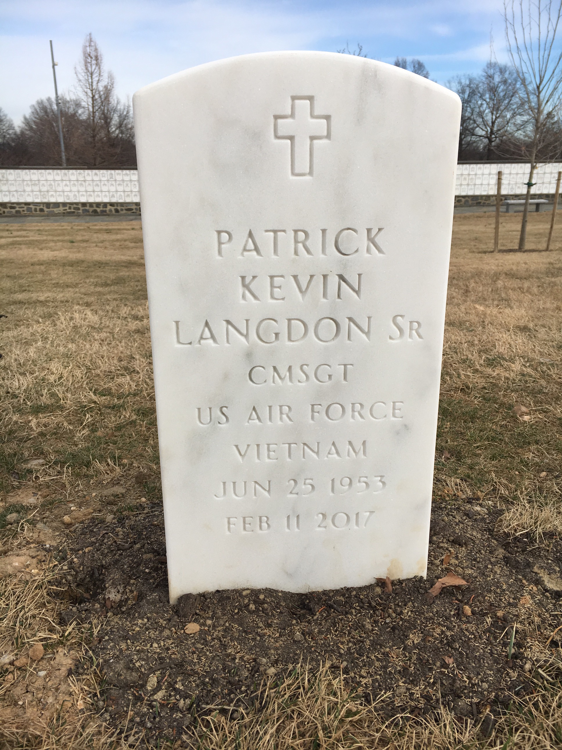 Headstone of Patrick Kevin Langdon Sr.