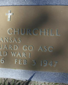 Headstone of Michael F. Churchill